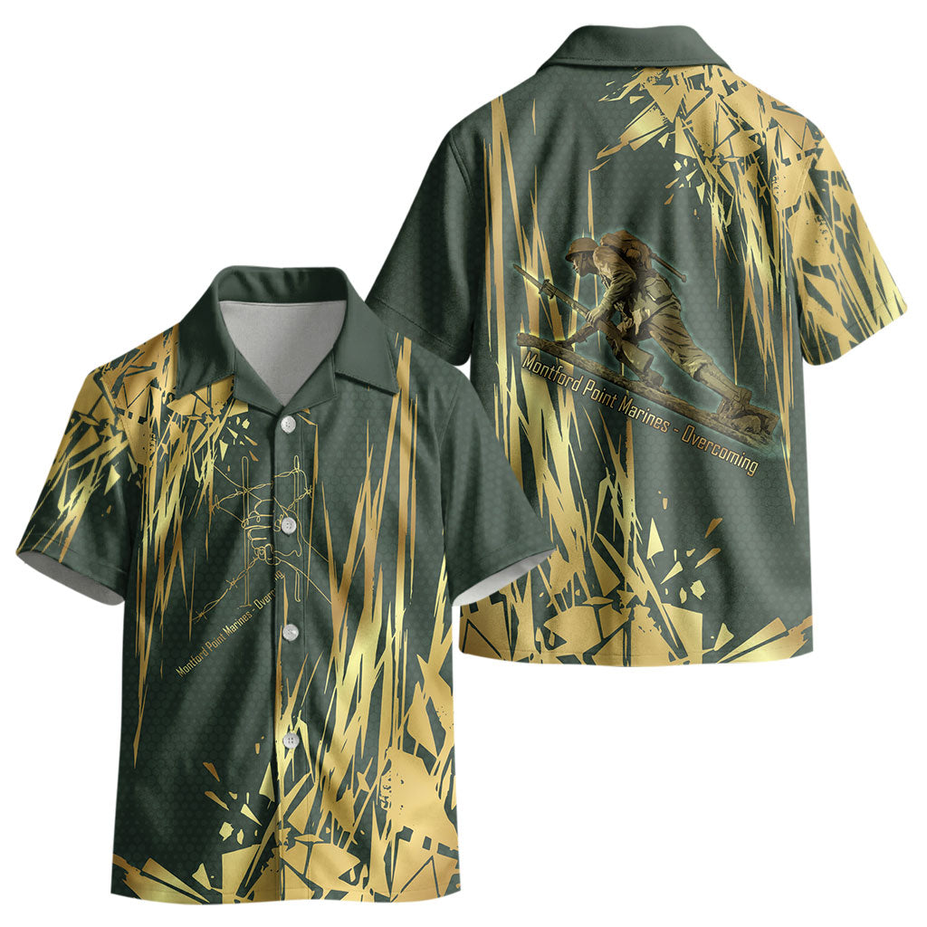 Montford Point Marines Overcoming Kid Hawaiian Shirt Military History Camouflage Art