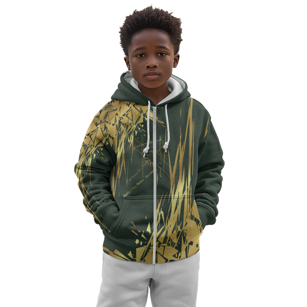 Montford Point Marines Overcoming Kid Hoodie Military History Camouflage Art