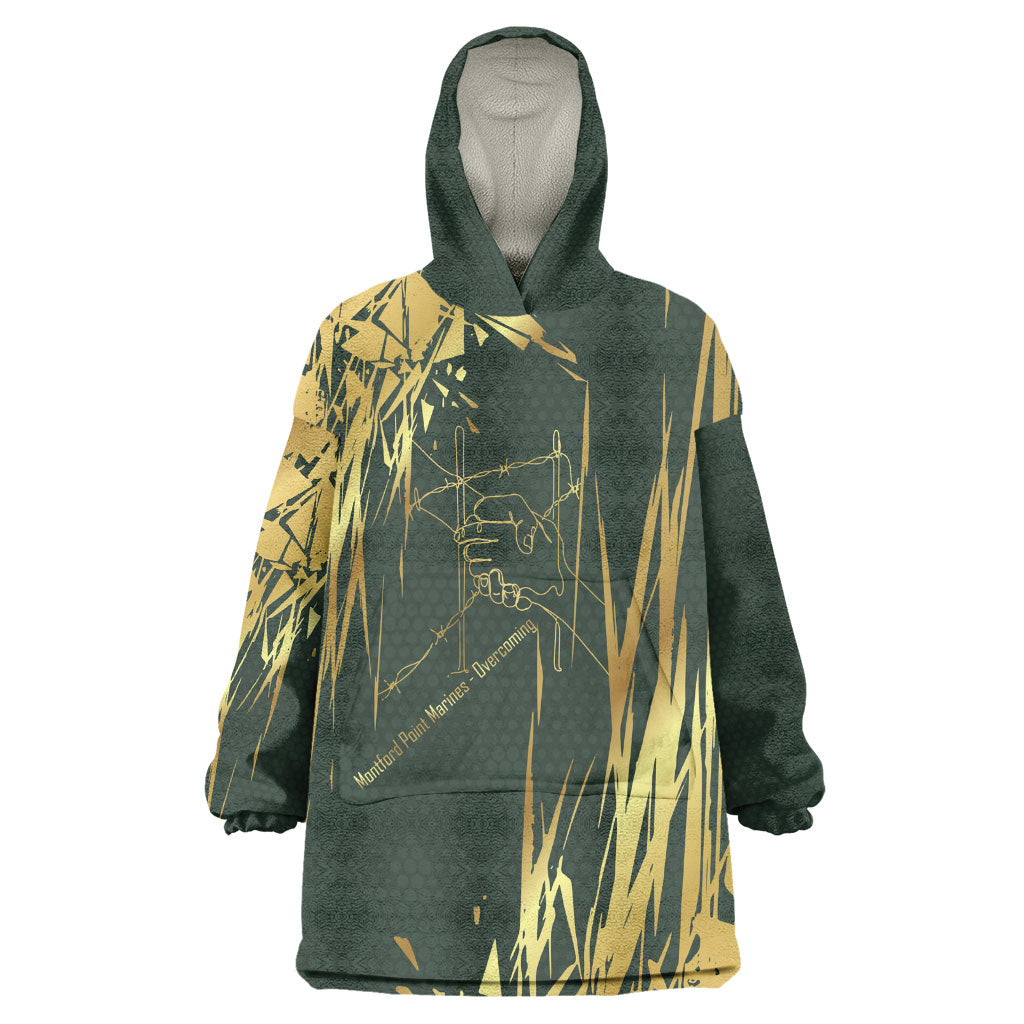 Montford Point Marines Overcoming Kid Wearable Blanket Hoodie Military History Camouflage Art