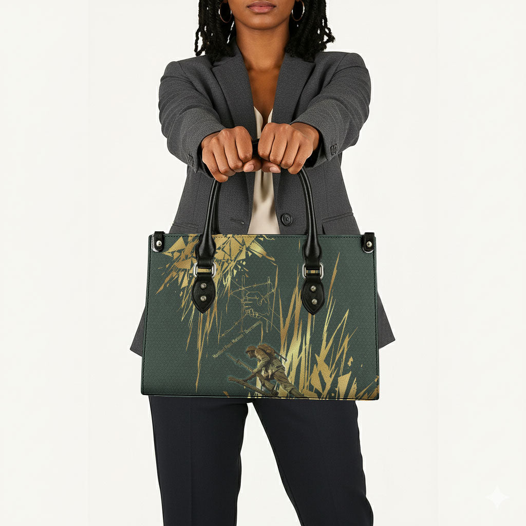 Montford Point Marines Overcoming Leather Bag Military History Camouflage Art