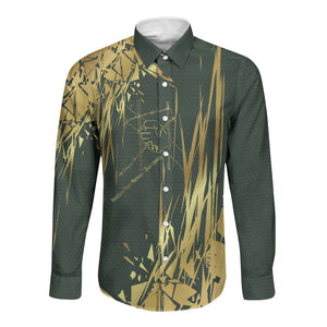 Montford Point Marines Overcoming Long Sleeve Button Shirt Military History Camouflage Art