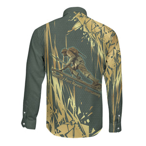 Montford Point Marines Overcoming Long Sleeve Button Shirt Military History Camouflage Art