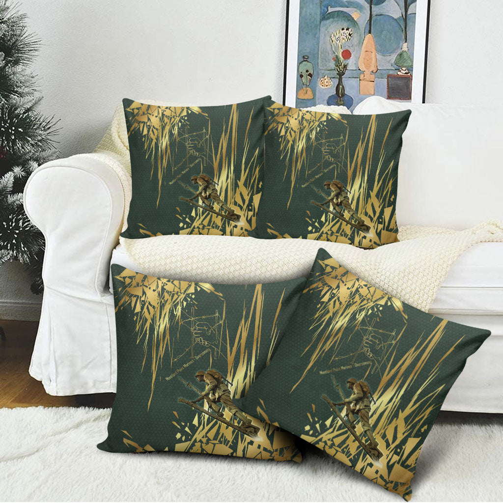 Montford Point Marines Overcoming Pillow Cover Military History Camouflage Art