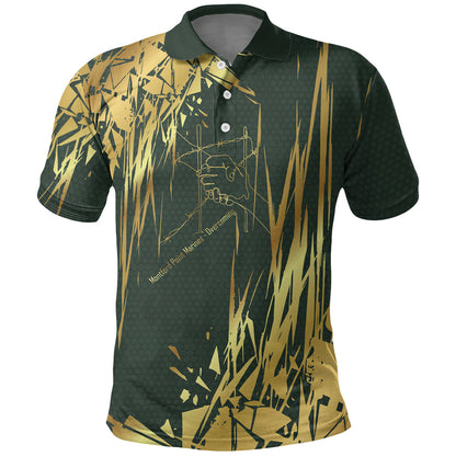 Montford Point Marines Overcoming Polo Shirt Military History Camouflage Art