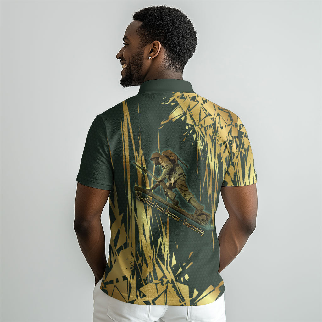 Montford Point Marines Overcoming Polo Shirt Military History Camouflage Art