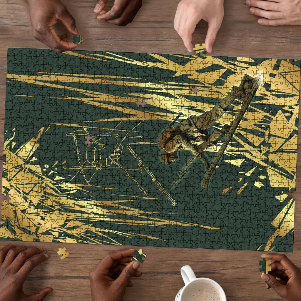 Montford Point Marines Overcoming Puzzle Military History Camouflage Art