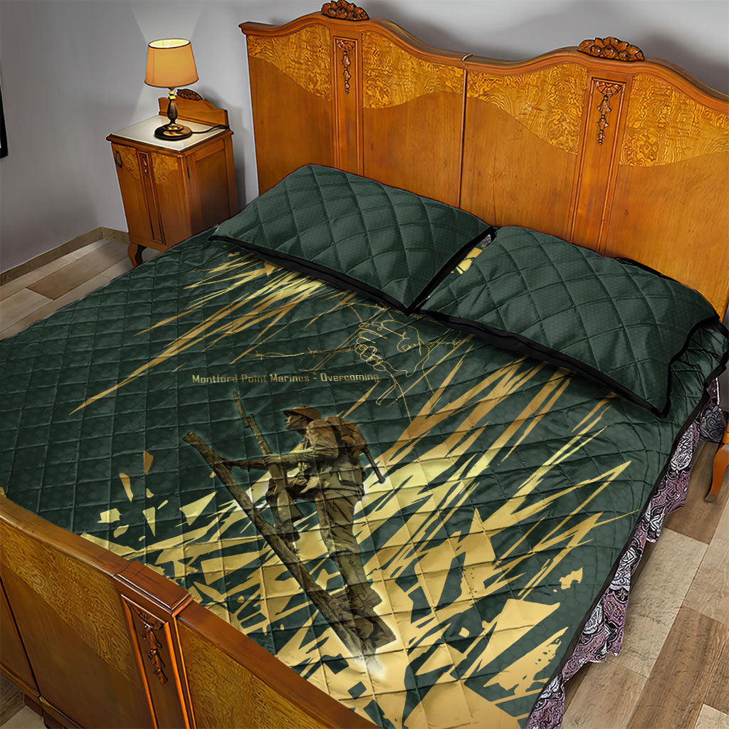 Montford Point Marines Overcoming Quilt Bed Set Military History Camouflage Art