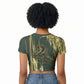 Montford Point Marines Overcoming Raglan Cropped T shirt Military History Camouflage Art