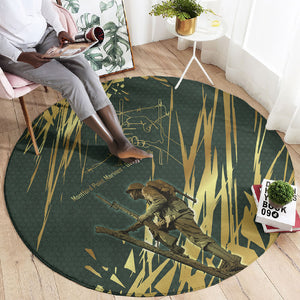 Montford Point Marines Overcoming Round Carpet Military History Camouflage Art