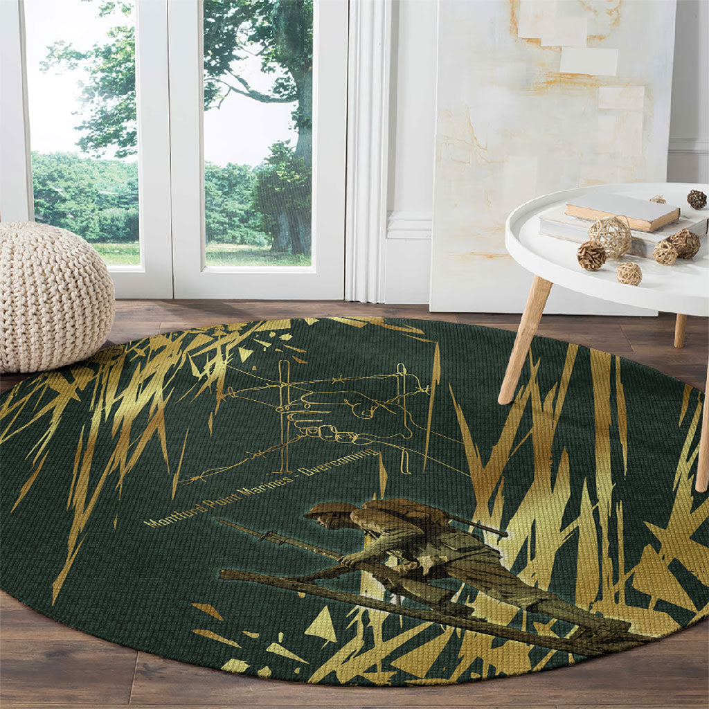 Montford Point Marines Overcoming Round Carpet Military History Camouflage Art