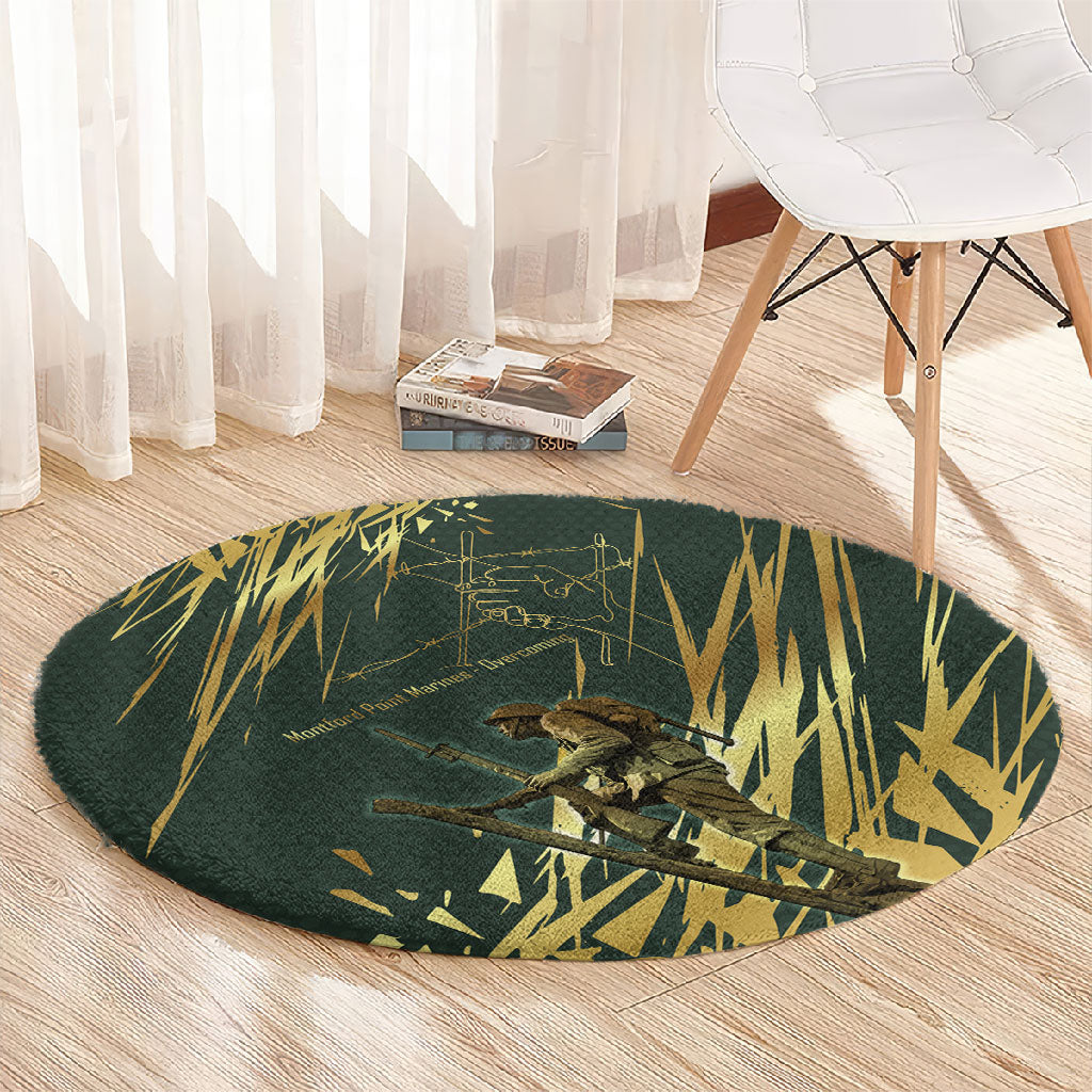 Montford Point Marines Overcoming Round Carpet Military History Camouflage Art