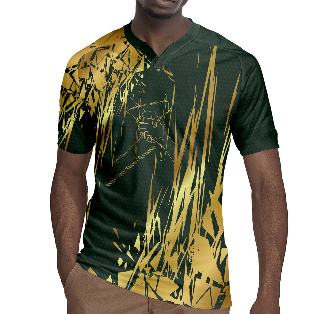 Montford Point Marines Overcoming Rugby Jersey Military History Camouflage Art