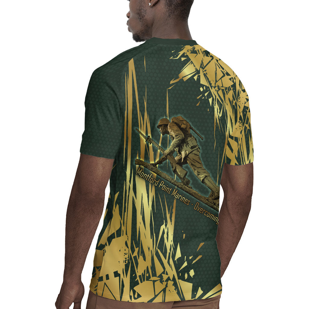 Montford Point Marines Overcoming Rugby Jersey Military History Camouflage Art