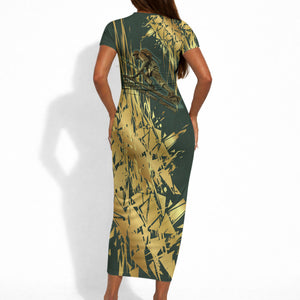 Montford Point Marines Overcoming Short Sleeve Bodycon Dress Military History Camouflage Art