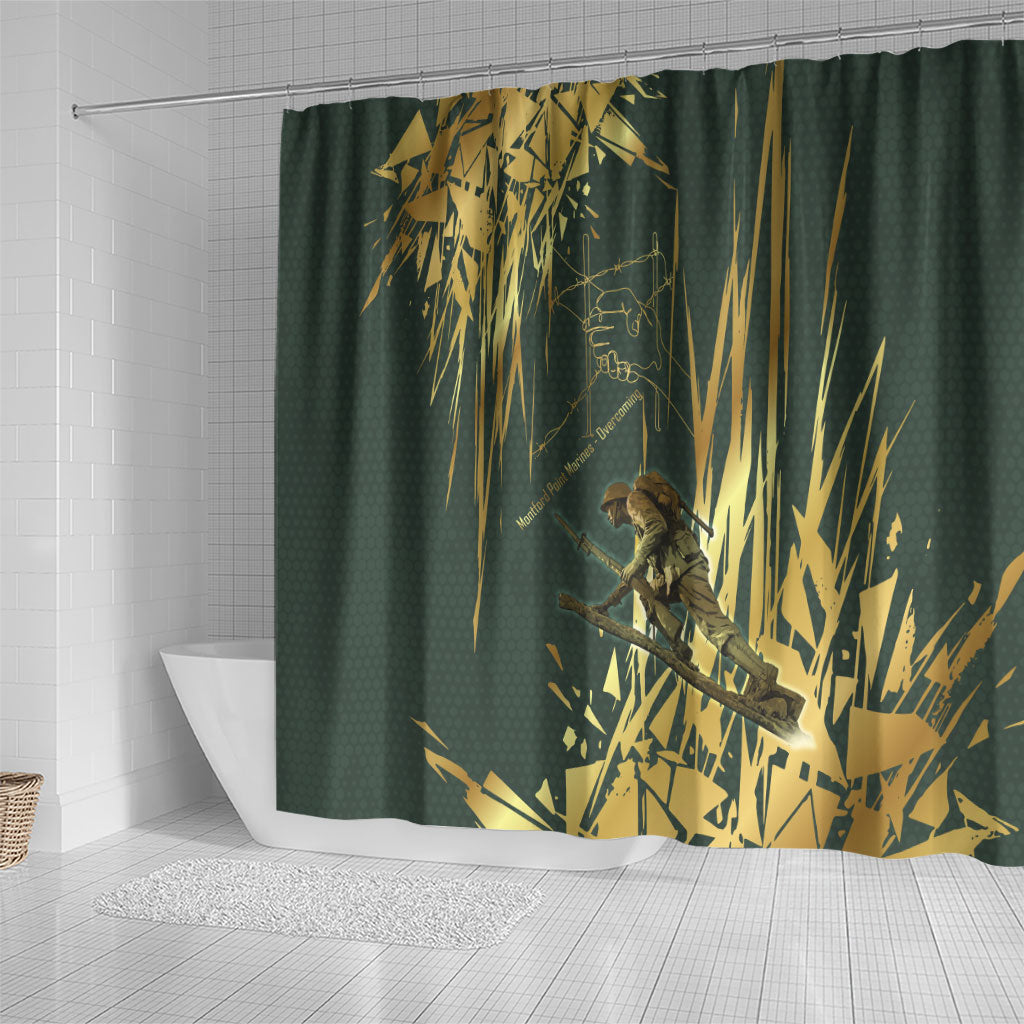Montford Point Marines Overcoming Shower Curtain Military History Camouflage Art