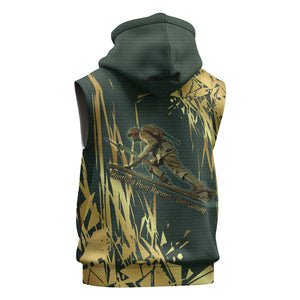 Montford Point Marines Overcoming Sleeveless Zip Hoodie Military History Camouflage Art
