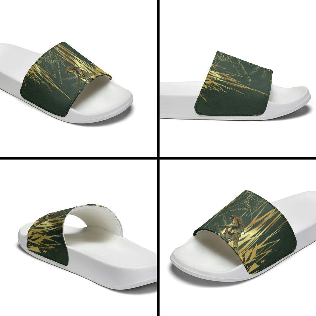 Montford Point Marines Overcoming Slide Sandals Military History Camouflage Art