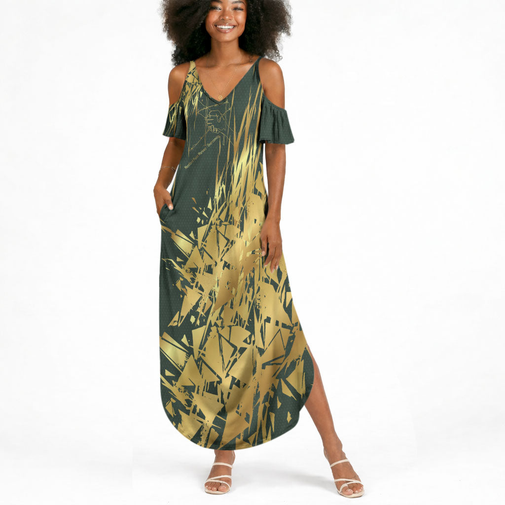 Montford Point Marines Overcoming Summer Maxi Dress Military History Camouflage Art