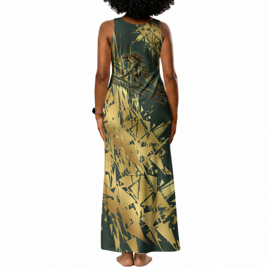 Montford Point Marines Overcoming Tank Maxi Dress Military History Camouflage Art