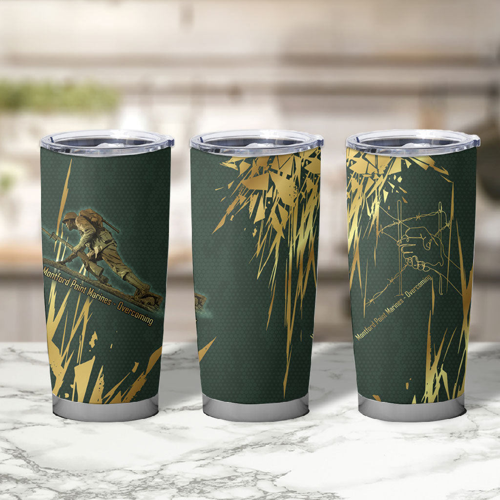 Montford Point Marines Overcoming Tumbler Cup Military History Camouflage Art