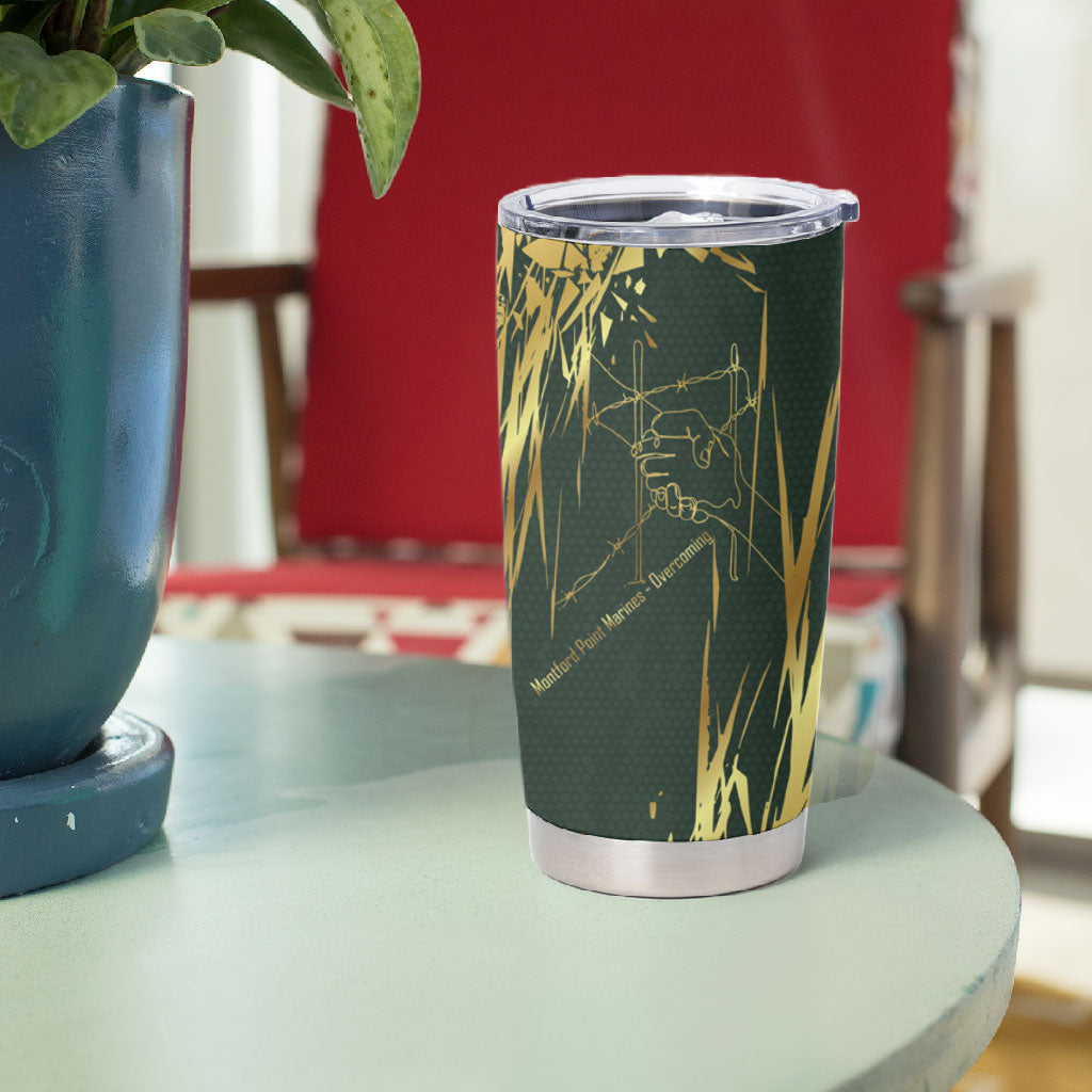 Montford Point Marines Overcoming Tumbler Cup Military History Camouflage Art