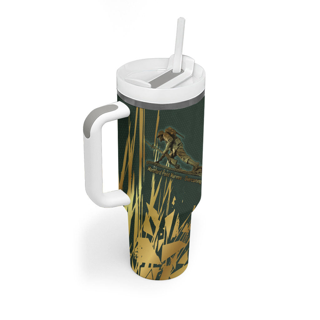 Montford Point Marines Overcoming Tumbler With Handle Military History Camouflage Art