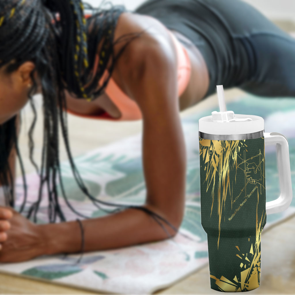 Montford Point Marines Overcoming Tumbler With Handle Military History Camouflage Art