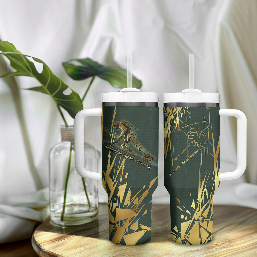 Montford Point Marines Overcoming Tumbler With Handle Military History Camouflage Art