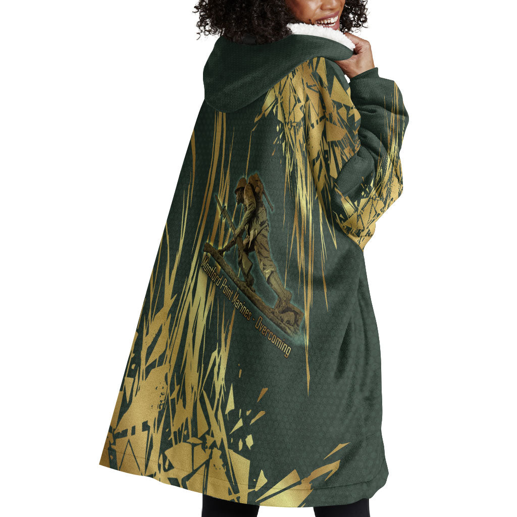 Montford Point Marines Overcoming Wearable Blanket Hoodie Military History Camouflage Art