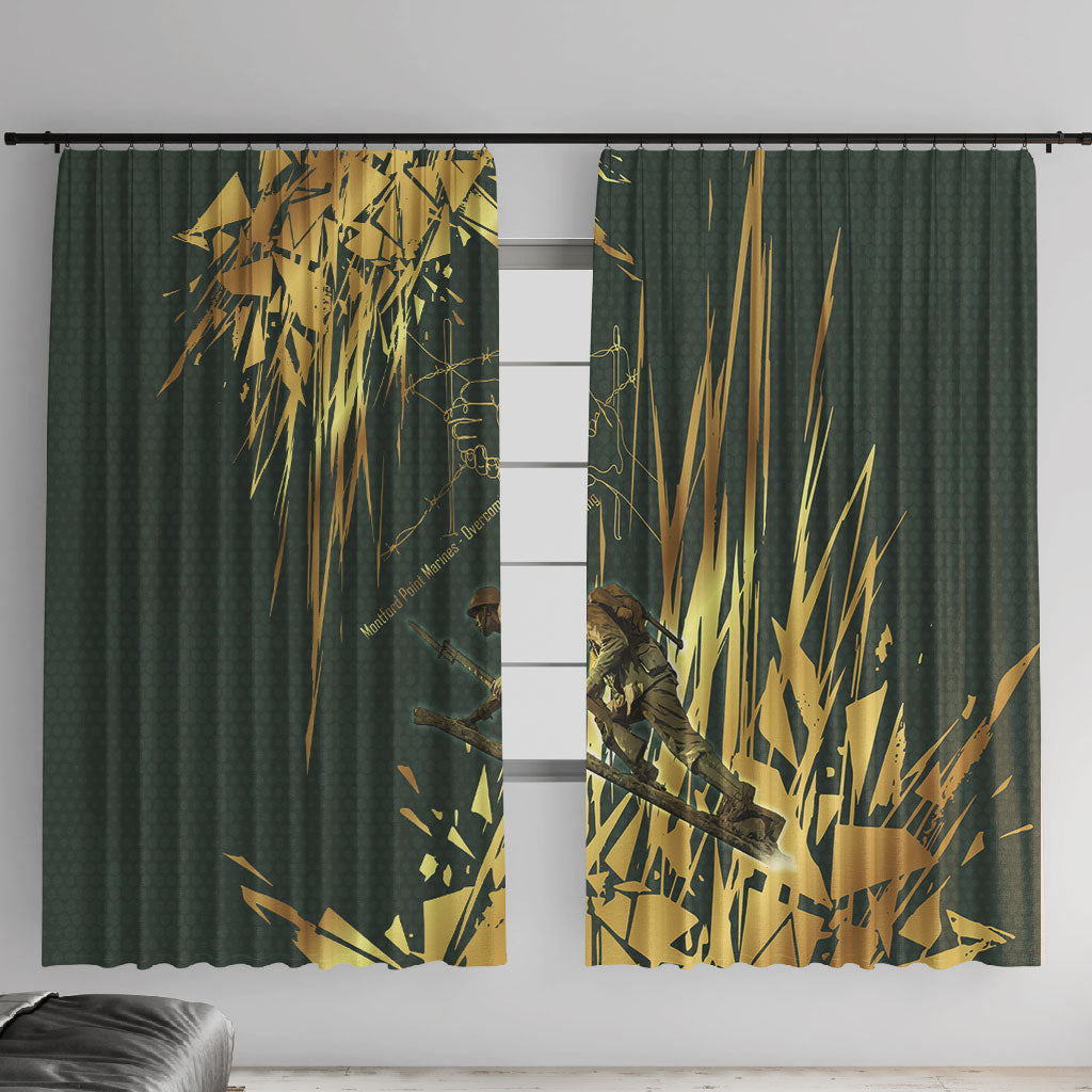 Montford Point Marines Overcoming Window Curtain Military History Camouflage Art