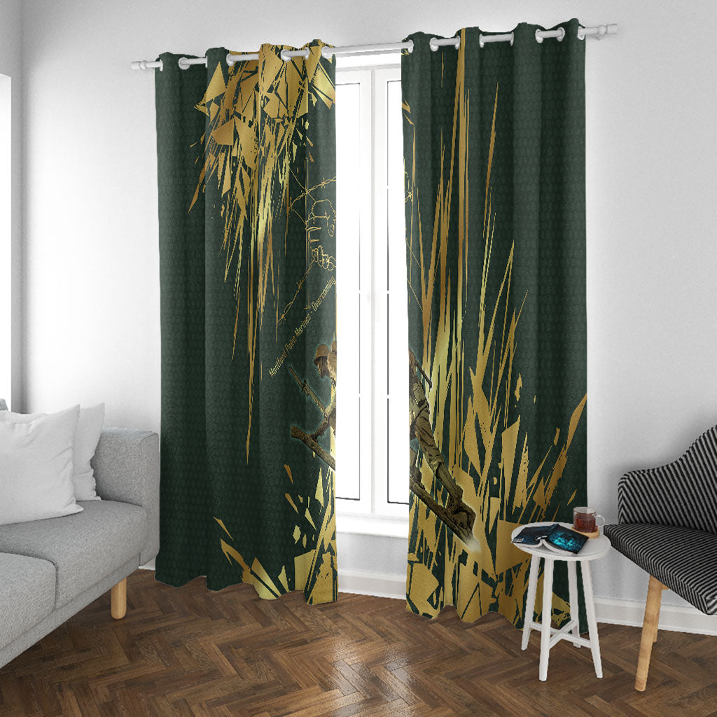 Montford Point Marines Overcoming Window Curtain Military History Camouflage Art