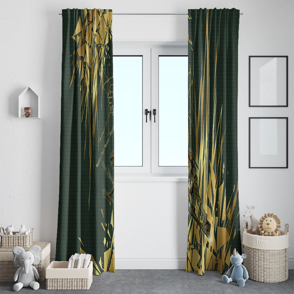 Montford Point Marines Overcoming Window Curtain Military History Camouflage Art