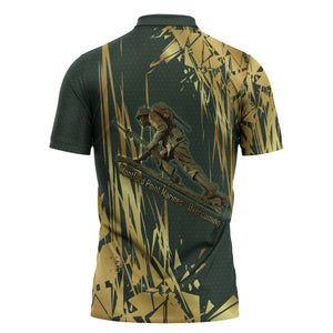 Montford Point Marines Overcoming Zipper Polo Shirt Military History Camouflage Art