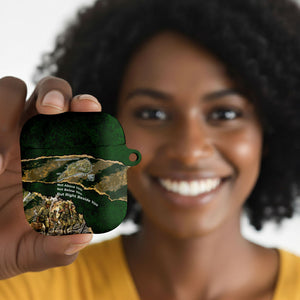 Montford Point Marines Not Above You AirPods Case Iwo Jima Military Map Camouflage Vintage Art