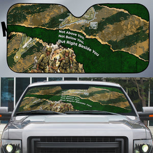 Montford Point Marines Not Above You Auto Sun Shade Iwo Jima Military Map Camouflage Vintage Art