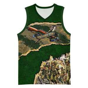 Montford Point Marines Not Above You Basketball Jersey Iwo Jima Military Map Camouflage Vintage Art