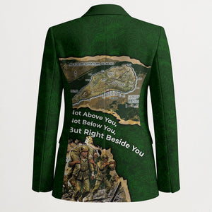 Montford Point Marines Not Above You Blazer Iwo Jima Military Map Camouflage Vintage Art