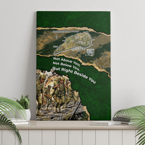 Montford Point Marines Not Above You Canvas Wall Art Iwo Jima Military Map Camouflage Vintage Art
