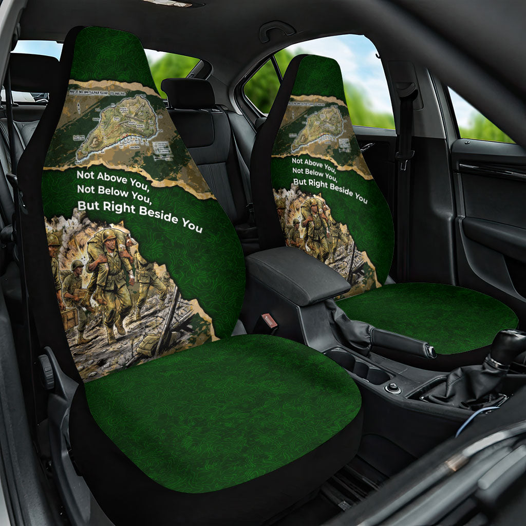 Montford Point Marines Not Above You Car Seat Cover Iwo Jima Military Map Camouflage Vintage Art