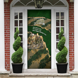 Montford Point Marines Not Above You Door Cover Iwo Jima Military Map Camouflage Vintage Art
