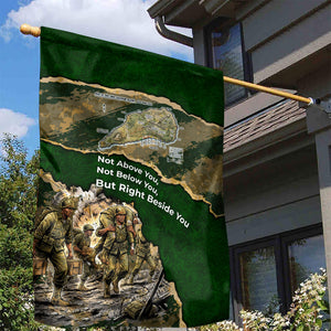 Montford Point Marines Not Above You Garden Flag Iwo Jima Military Map Camouflage Vintage Art