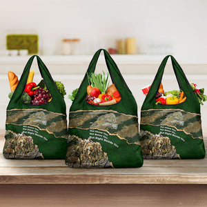 Montford Point Marines Not Above You Grocery Bag Iwo Jima Military Map Camouflage Vintage Art