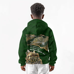 Montford Point Marines Not Above You Kid Hoodie Iwo Jima Military Map Camouflage Vintage Art