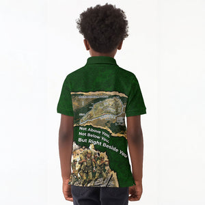 Montford Point Marines Not Above You Kid Polo Shirt Iwo Jima Military Map Camouflage Vintage Art