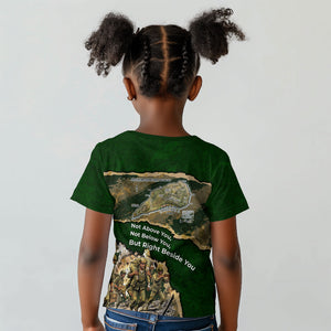 Montford Point Marines Not Above You Kid T shirt Iwo Jima Military Map Camouflage Vintage Art
