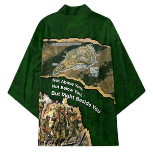 Montford Point Marines Not Above You Kimono Iwo Jima Military Map Camouflage Vintage Art