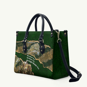 Montford Point Marines Not Above You Leather Bag Iwo Jima Military Map Camouflage Vintage Art