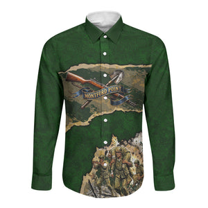 Montford Point Marines Not Above You Long Sleeve Button Shirt Iwo Jima Military Map Camouflage Vintage Art