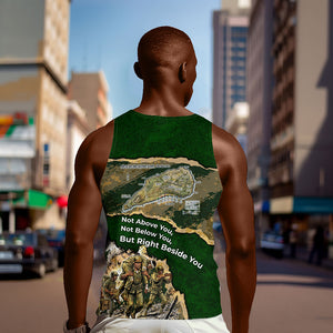 Montford Point Marines Not Above You Men Tank Top Iwo Jima Military Map Camouflage Vintage Art