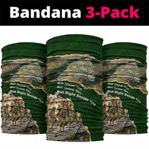 Montford Point Marines Not Above You Neck Gaiter Iwo Jima Military Map Camouflage Vintage Art